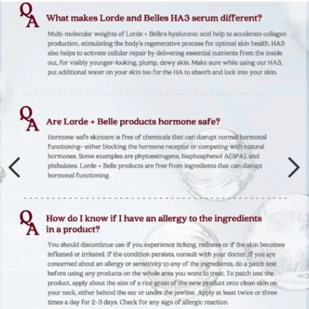 LORDE + BELLE HA3 SERUM - Picture 5 of 5